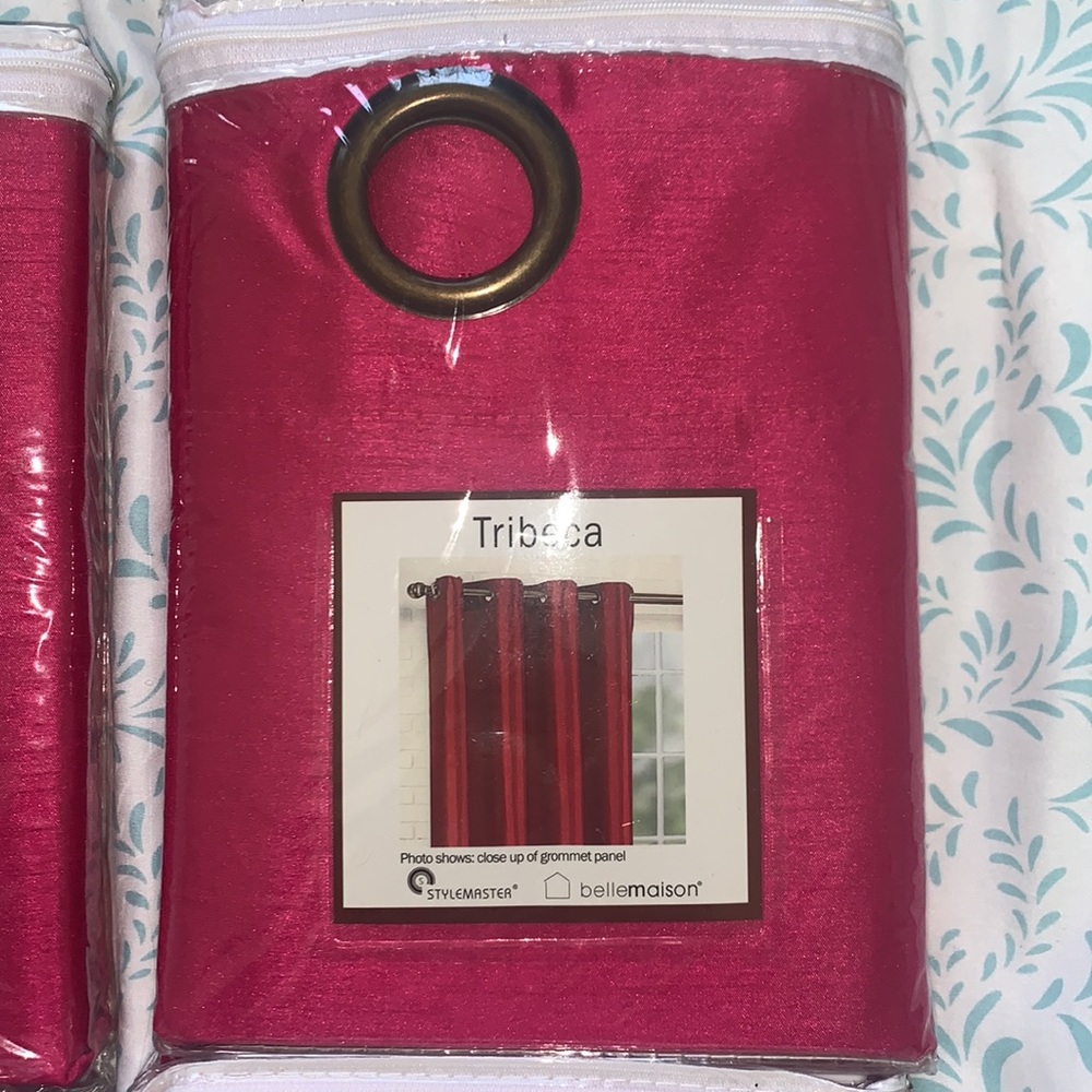 4 Pink Curtain Panels